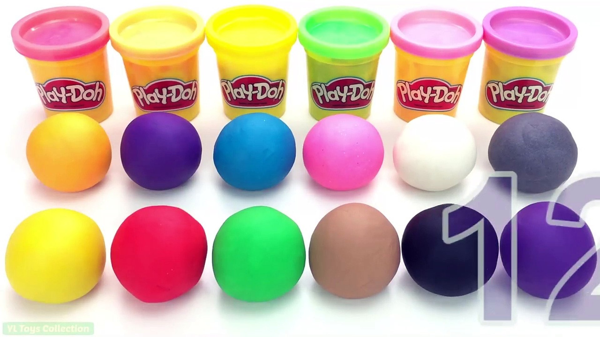 Learn Colors with Play Doh Balls and Cookie Molds Surprise Toys