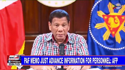 PAF memo just advance information for personnel: AFP