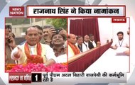 Home Minister Rajnath Singh files nomination from Lucknow constituency