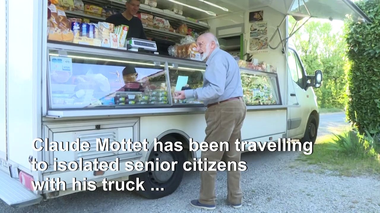 Travelling grocer brings supplies to residents of French villages