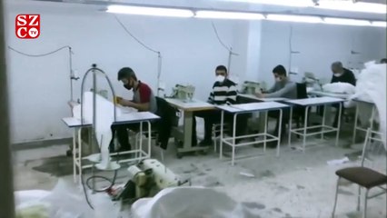 Polisten koruyucu tulum ve maske operasyonu