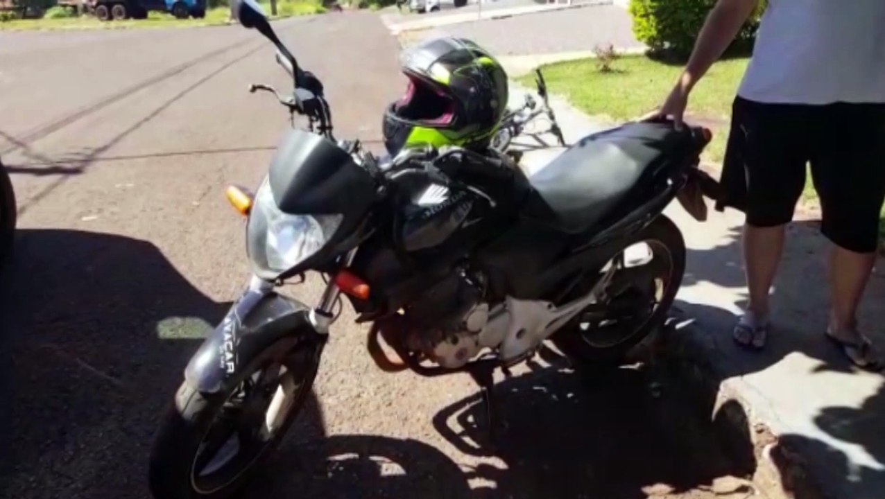 Motociclista fica ferido em acidente de trânsito no Bairro Pioneiros Catarinenses