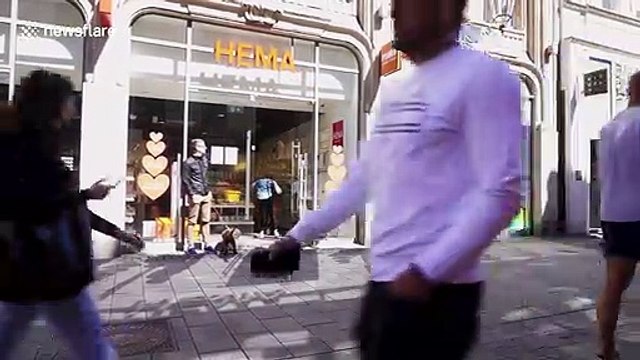 Residents of Dusseldorf seen shopping as Germany eases lockdown restrictions