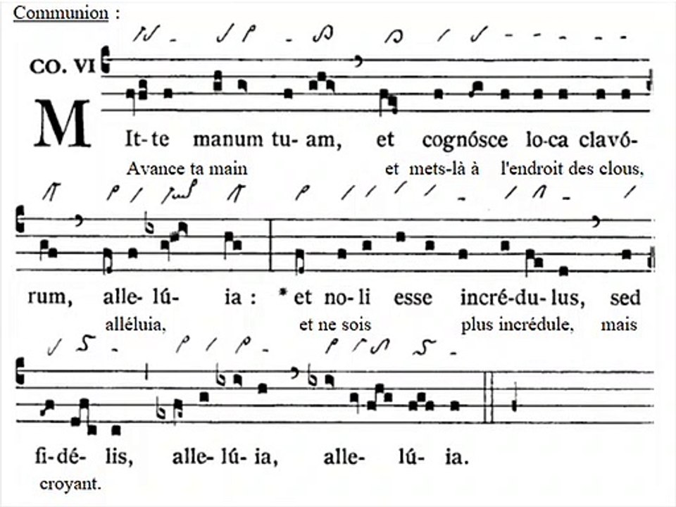 Communio Mitte manum, Dominica II Pasquae