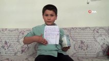 (KAHRAMANMARAŞ 7 yaşındaki küçük Yusuf, tablet almak için biriktirdiği 563 lirayı 