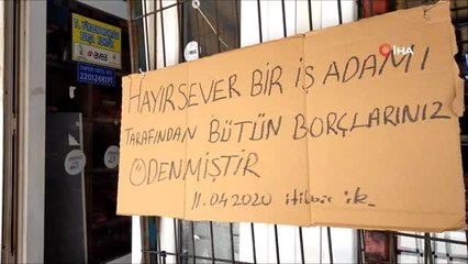 Bakkalın veresiye defterini satın alıp tüm borçları sildi