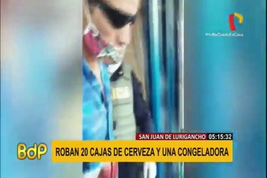 SJL: detienen a ladrones con 20 cajas de cerveza y congeladora