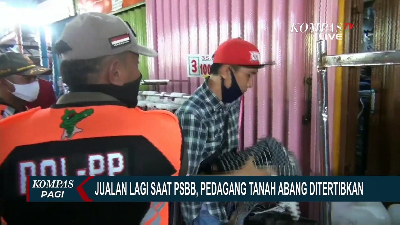 Jualan Lagi Saat PSBB, Pedagang Tanah Abang Ditertibkan