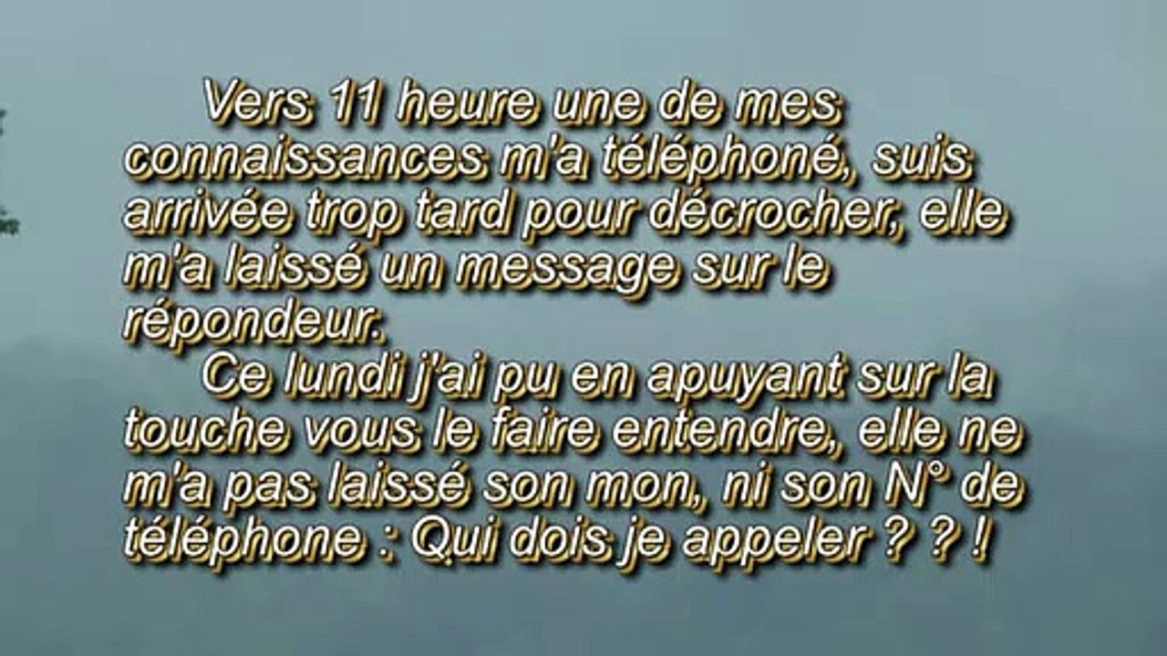 LES LETTRES DE MICHOU64 W-D.D. - 20 AVRIL 2020 - PAU - LE MESSAGE D'UN APPEL TÉLÉPHONIQUE AUQUEL IL NE M'EST PAS POSSIBLE DE RÉPONDRE...