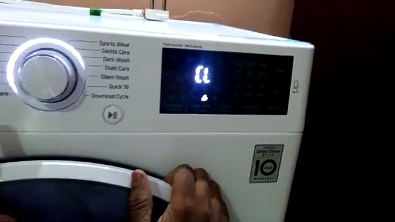 LG steam FHT1006SNW model washing machine demo and installation (2) in