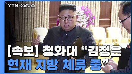 [속보] 청와대 "김정은 위원장, 현재 지방 체류 중...정상 활동" / YTN