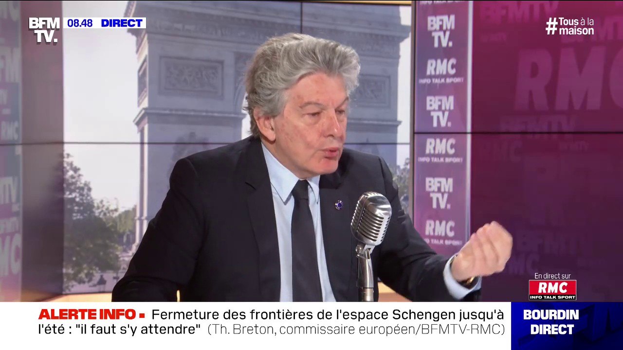 Thierry Breton pense qu'il faudrait une enveloppe de 1600 milliards d'euros au niveau européen pour sortir de la crise du coronavirus