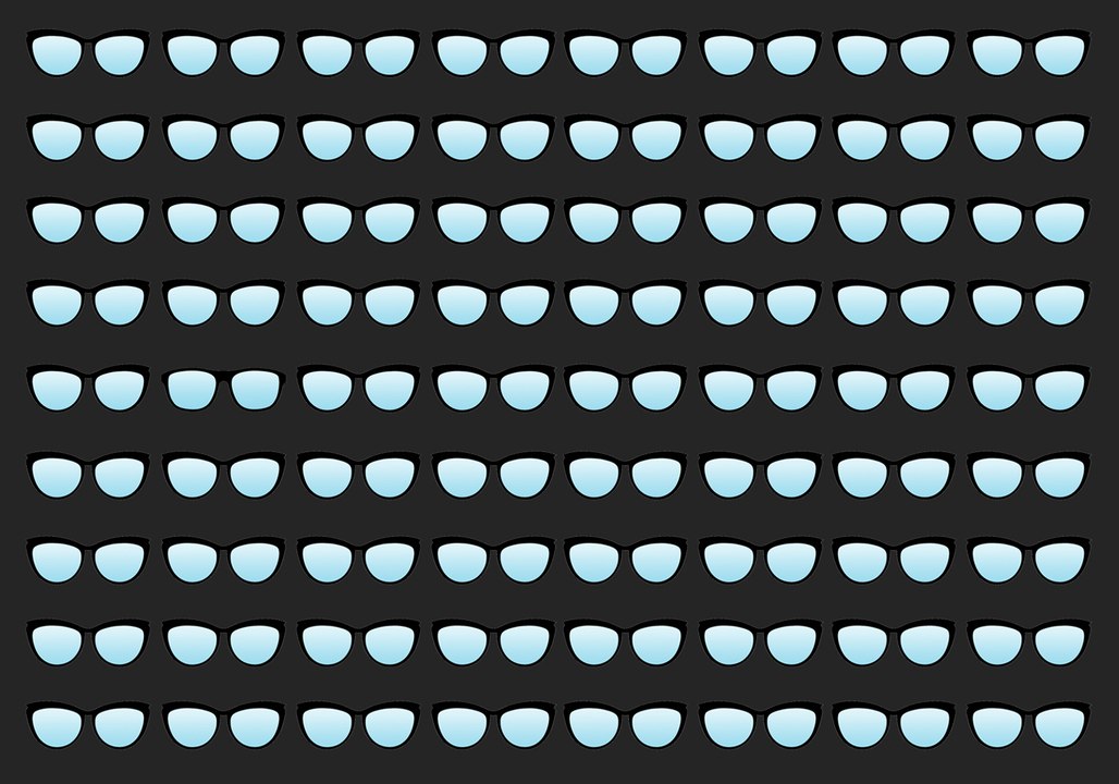 Challenge du jour : trouver la paire de lunettes différente dans ces images