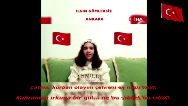 15 farklı şehirden 17 çocuk 23 Nisan için evlerinden İstiklal Marşı’nı okudu