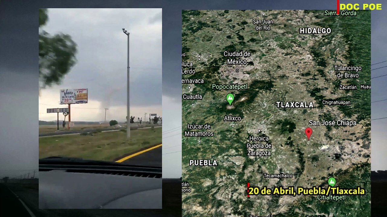 SORPRESIVA FORMACIÓN DE TORNADOS EN HIDALGO,PUEBLA Y TLAXCALA, MÉXICO | EN MENOS DE DOS DÍAS