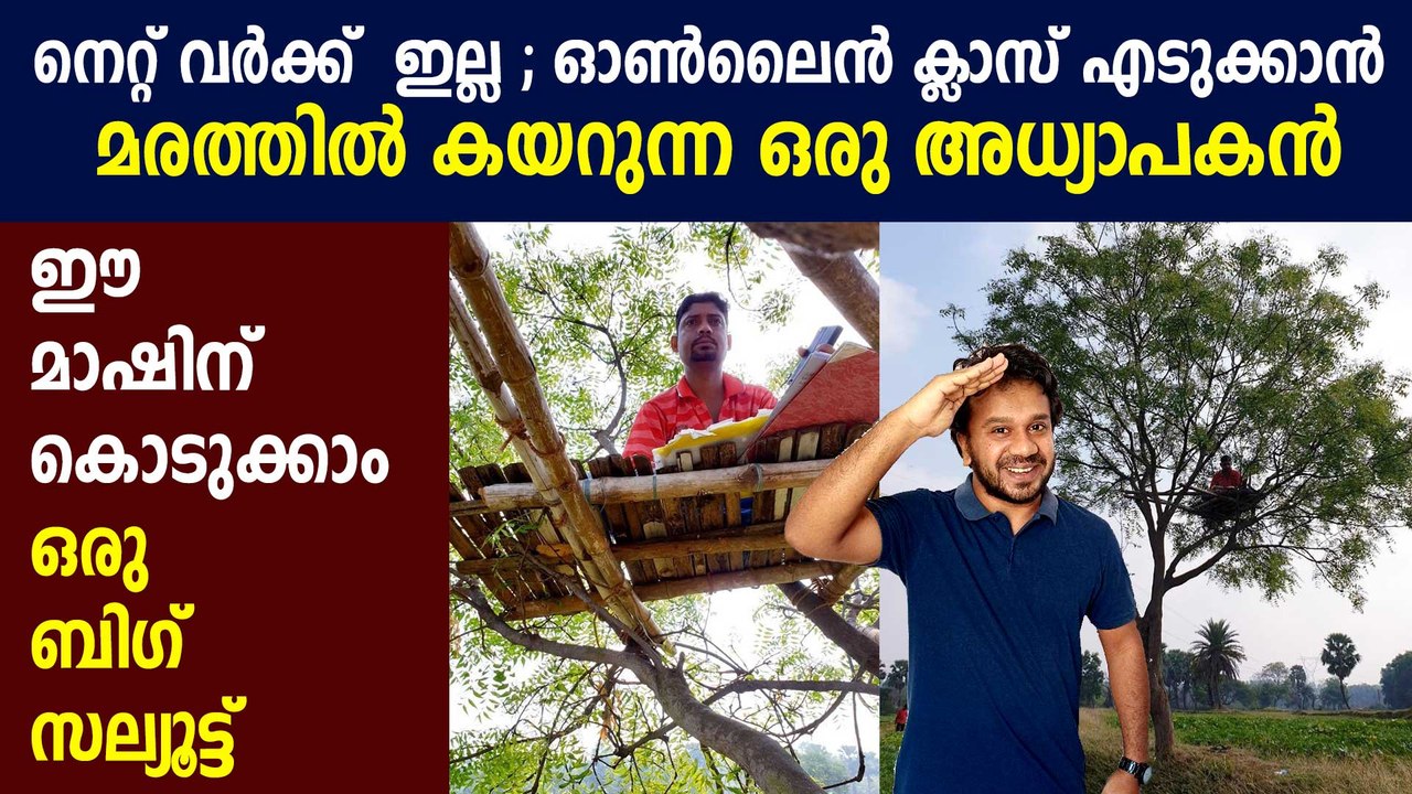 Teacher Climbs Tree To Cross Internet Hurdle To Teach Students During Lockdown | Oneindia Malayalam