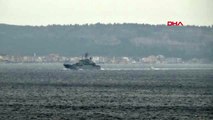 ÇANAKKALE Rus savaş gemisi 'Novocherkassk', Çanakkale Boğazı'ndan geçti