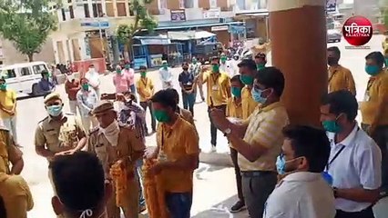 VIDEO : एआइसीसी सदस्य रामावत ने किया कोरोना के कर्मवीरों का स्वागत
