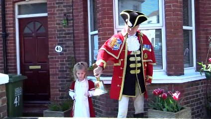 Hastings Town Crier's Loyal Cry for The Queen's 94th birthday during the UK's lockdown