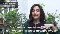 Covid: à Paris, une comédienne italienne chante pour ses voisins confinés