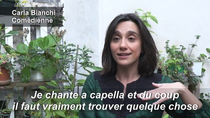 Covid: à Paris, une comédienne italienne chante pour ses voisins confinés