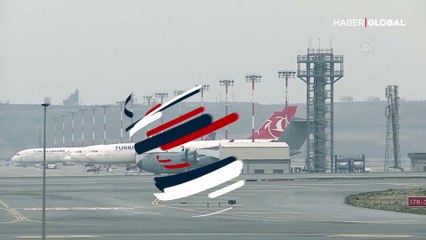 İngiliz hava kuvvetleri uçağı, sağlık ekipmanları için İstanbul'da