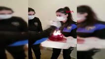 ŞIRNAK Evden çıkamayınca polisi aradı, kardeşinin doğum günü pastayla kutlandı