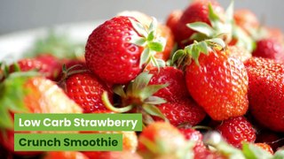 Low Carb Strawberry Crunch Smoothie - low carb keto strawberry smoothie - homemade