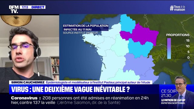 Coronavirus: selon l'épidémiologiste Simon Cauchemez, il y a des zones en France où on est à bien moins de 6% d'immunisation de la population