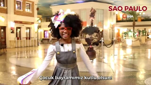 Dünyanın dört bir yanındaki çocuklar 23 Nisan'ın 100'üncü yılını birlikte kutladı