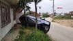 BURSA Kontrolden çıkan otomobil, evin duvarına metreler kala ağaca çarptı: 3 yaralı