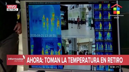 Informados de todo | Toman la temperatura en la Estación Retiro