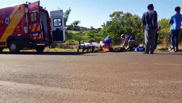 Siate atende motociclista na Rua Arapongas