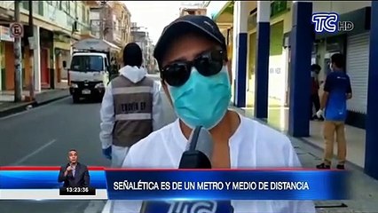 Señalización en veredas en la vía pública del cantón Milagro, Guayas