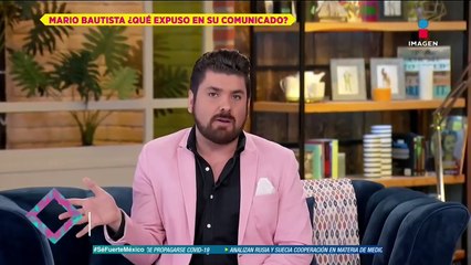 Mario Bautista expone comunicado ante acusaciones