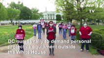 Nurses protest at White House to demand more protection for health care workers