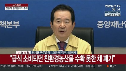[현장연결] 정 총리 "농수산물 소비촉진방안 논의할 것"