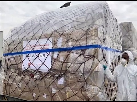 Coronavirus صور من العاصمة الاثيوبية اديس ابابا لعملية شحن شحنة مساعدات الطبية التي تبرع بها رجل الأعمال الصيني جاك ما