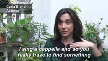 In Paris, an Italian actress sings for confined neighbors
