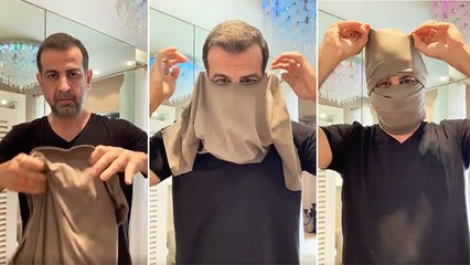 Ronit Roy Makes Mask From Old T-Shirt At Home