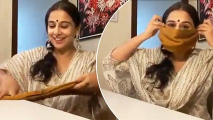 Vidya Balan Shares How To Make A Mask At Home