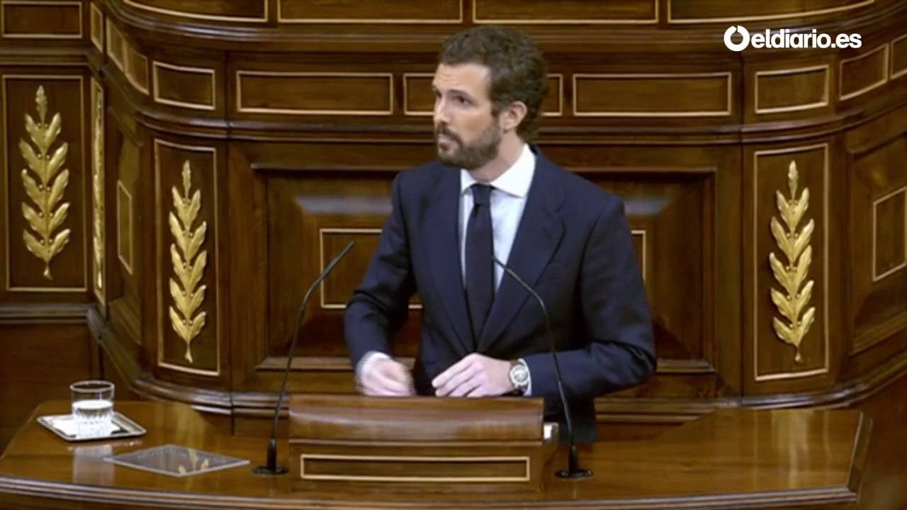 Pablo Casado responde a la intervención de Pedro Sánchez en el Congreso