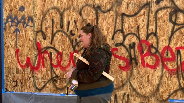 “Sydney M. Pertl” “ @. “SeaPertls “ - “Artists”- “Mural” of happy Ducks to help save Pioneer Square & “Agate Designs” in Seattle- during - COVID 19 when businesses were closed due to Stay at Home orders by government