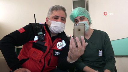 Fedakar sağlıkçılar, çocuklarının doğum gününü 'Online' kutladı