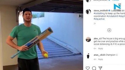 Steve Smith enhances hand-eye coordination with isolation batting, watch