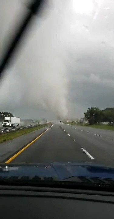 Tornado Tears Across Highway