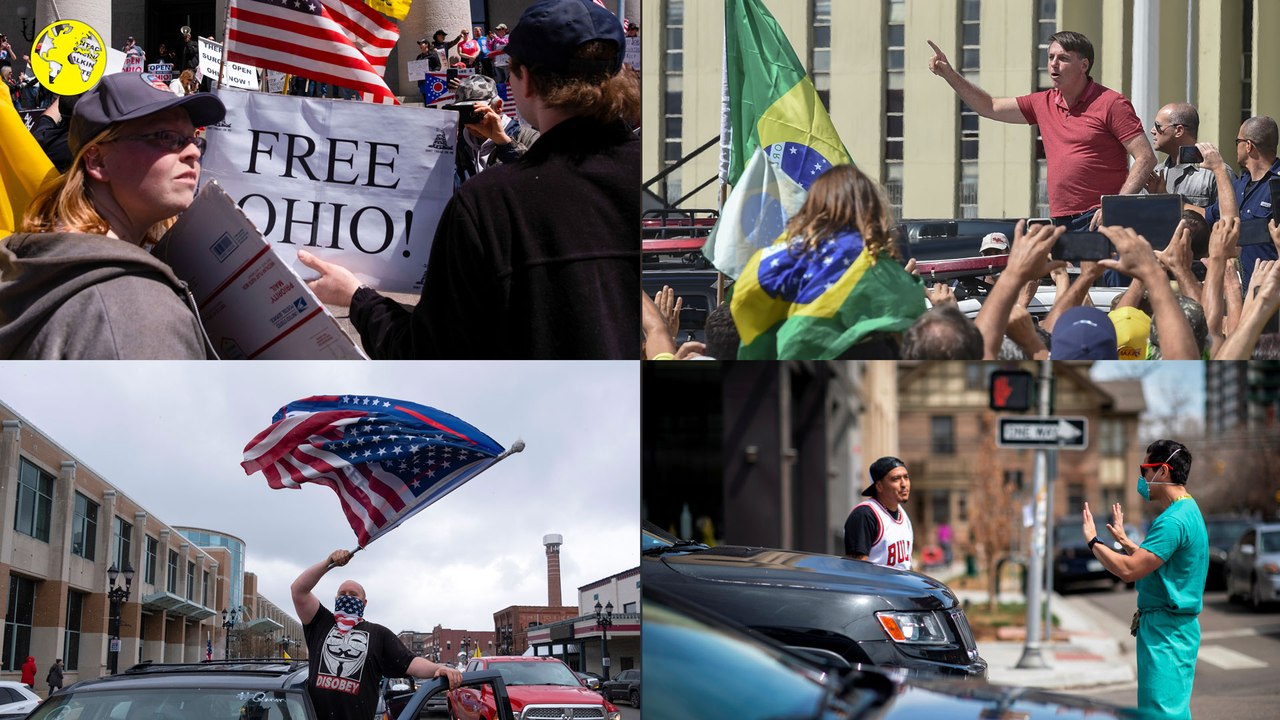 Zapping. Brésil, États-Unis : les images des manifestations anticonfinement