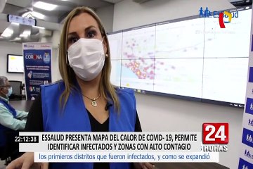 Covid-19 : EsSalud presenta ‘Mapa de Calor’ que permite identificar zonas con alto contagio