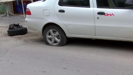 12 aracın lastikleri kesici aletle patlatıldı