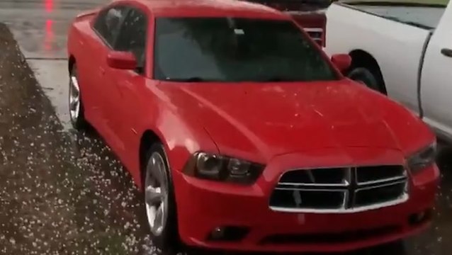 Hail pounds parts of Oklahoma